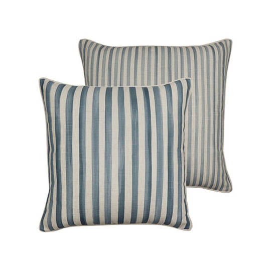 Taylor Blue Painted Stripe Cushion